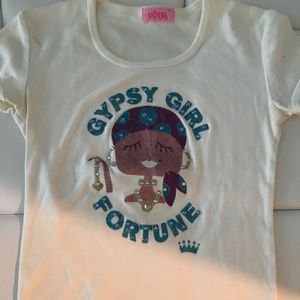 Vintage Gypsy girl embellished Tee